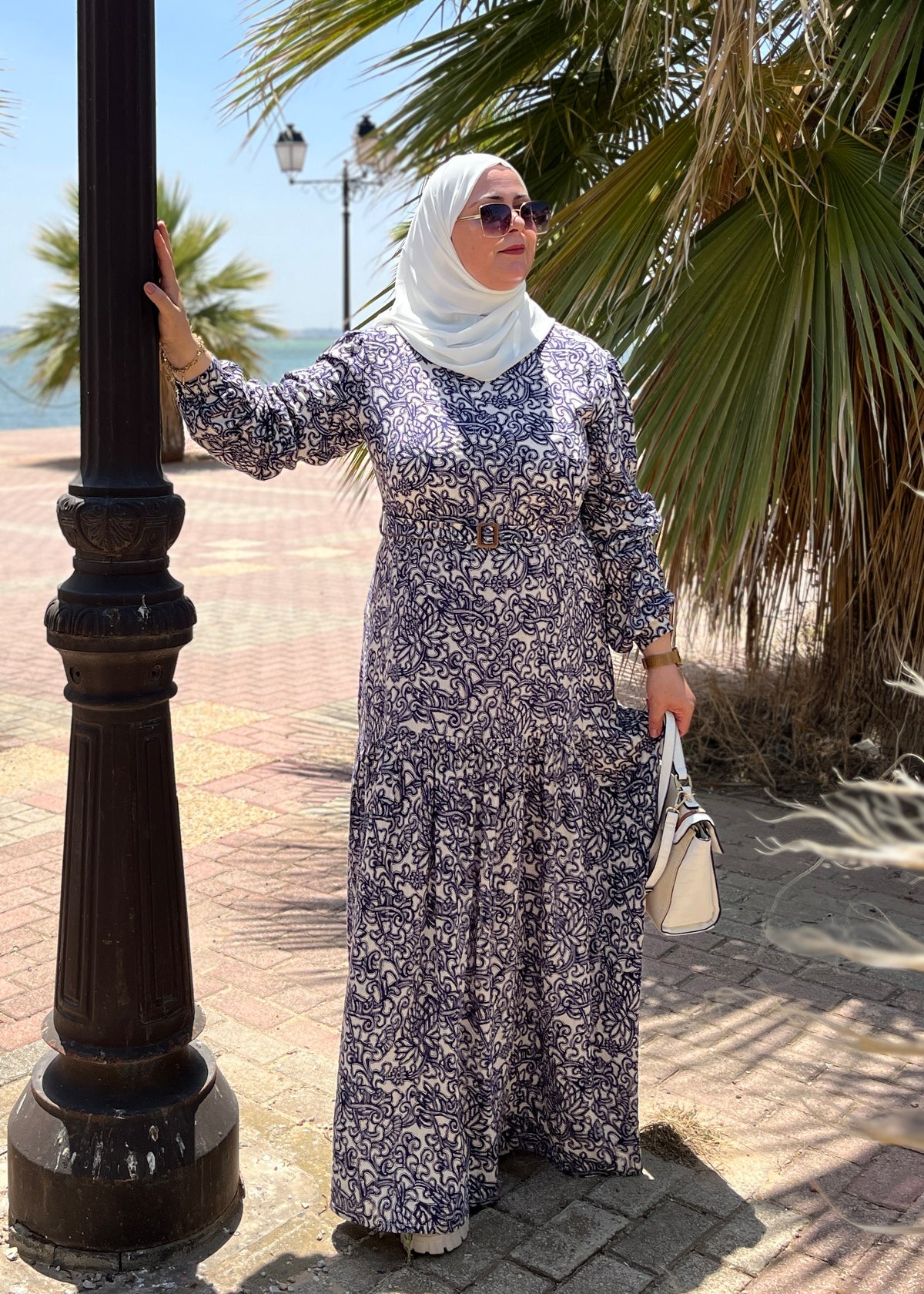 Navy bloom dress