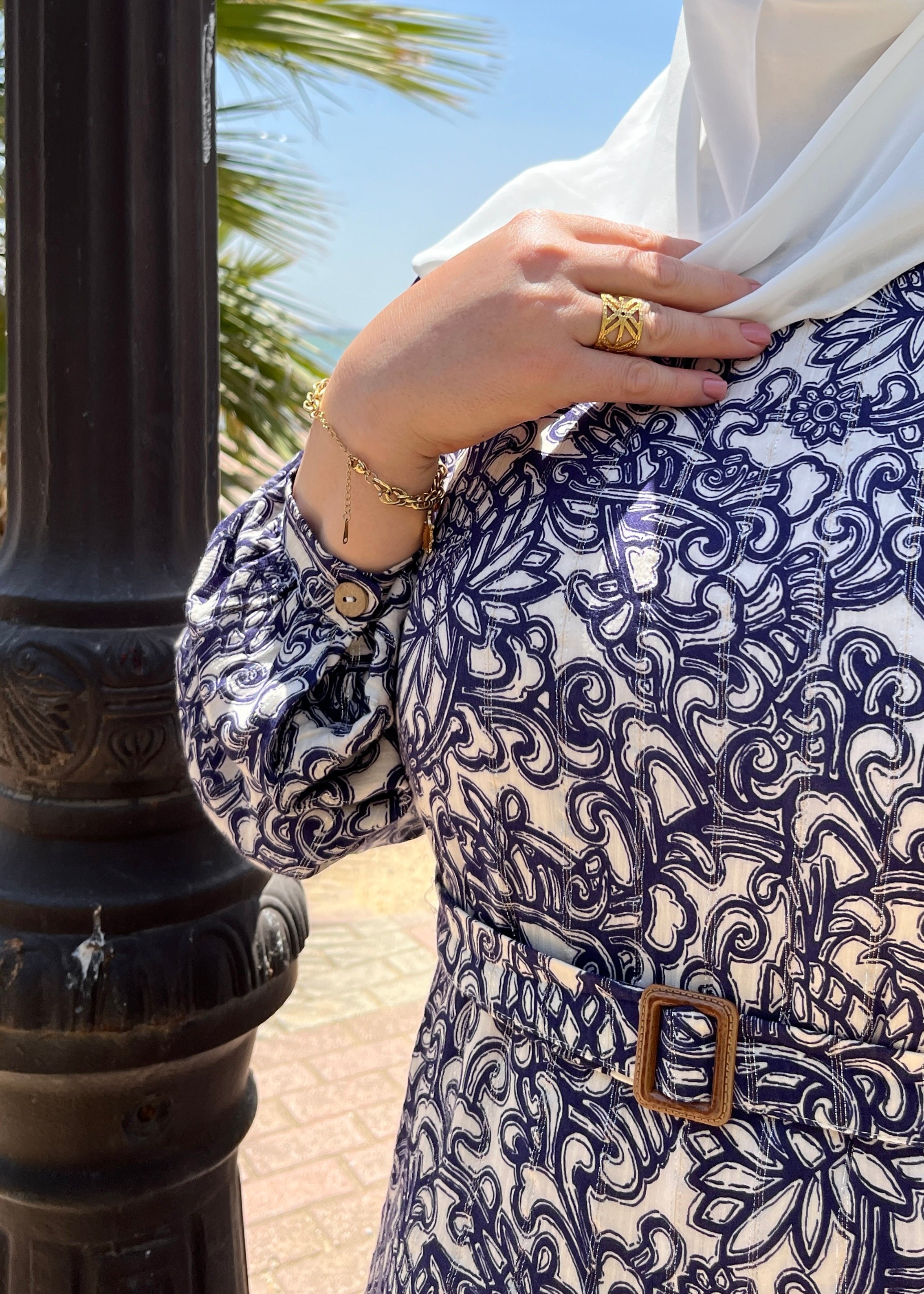 Navy bloom dress