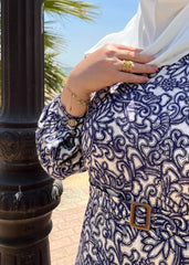 Navy bloom dress