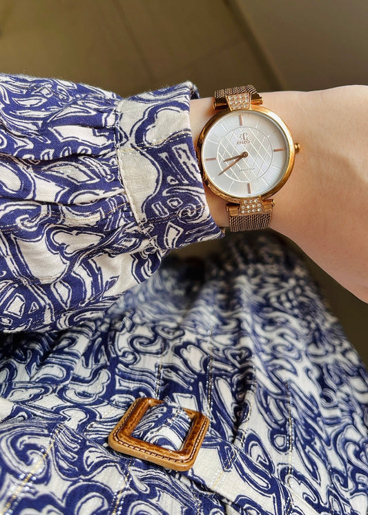Robe fleurie marine